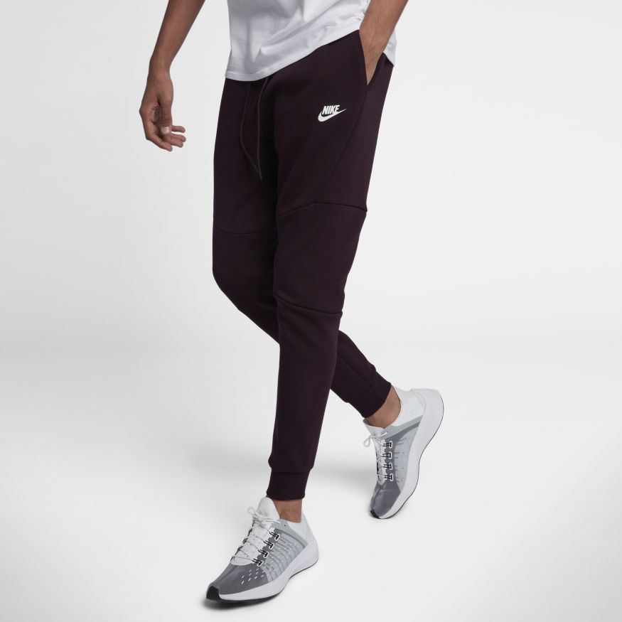 nike tech fleece jogger burgundy