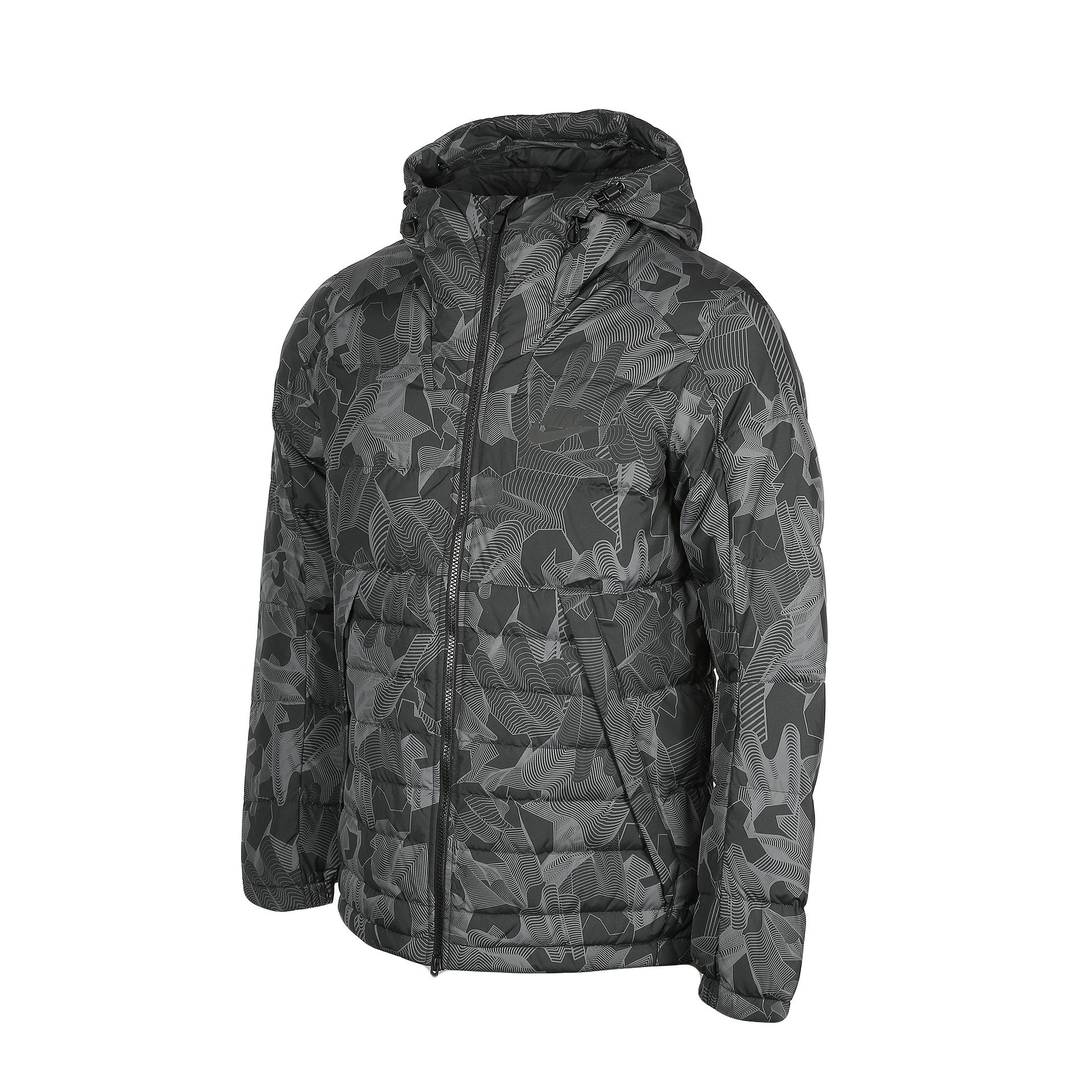 nike printed down fill hooded jacket