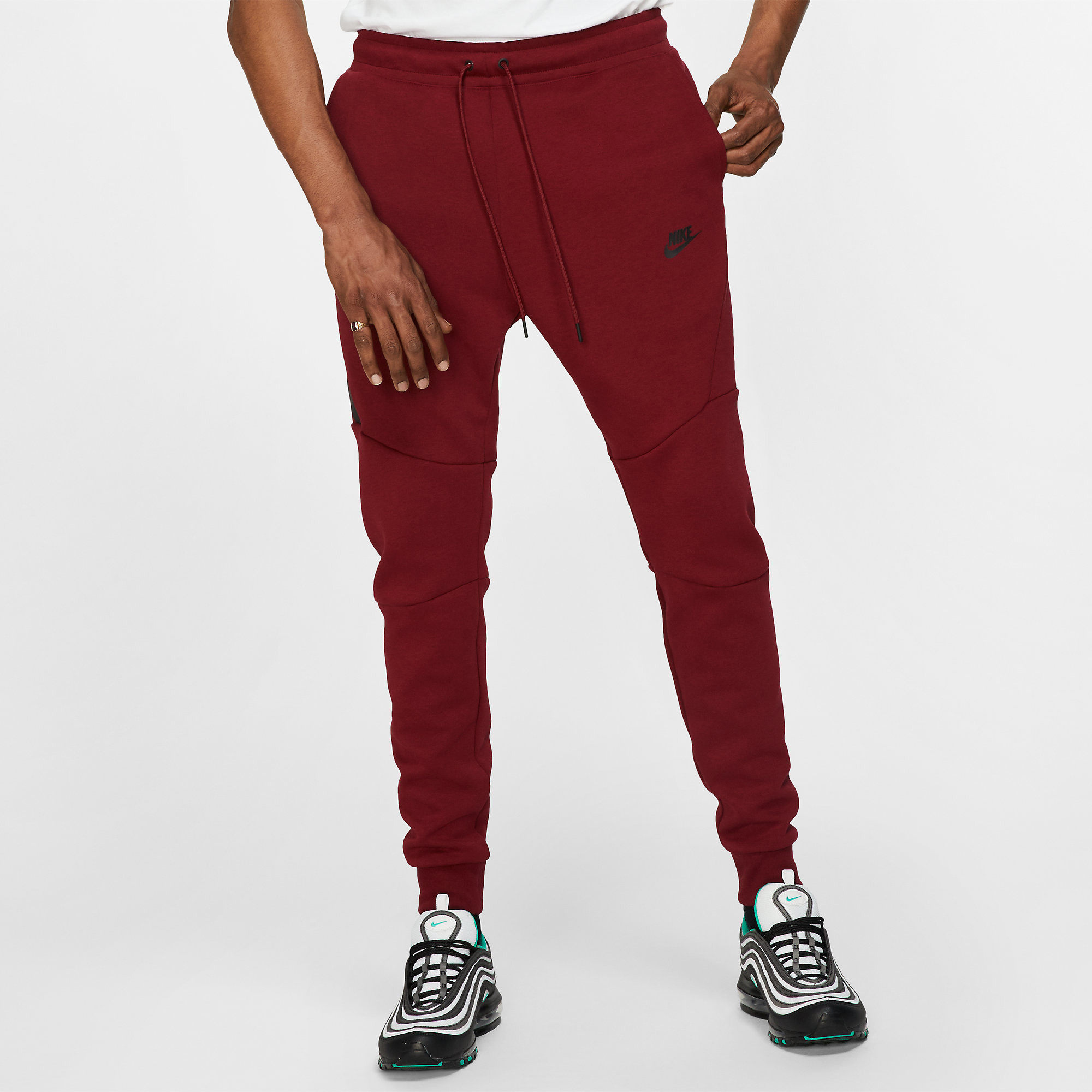 nike tech fleece jogger burgundy