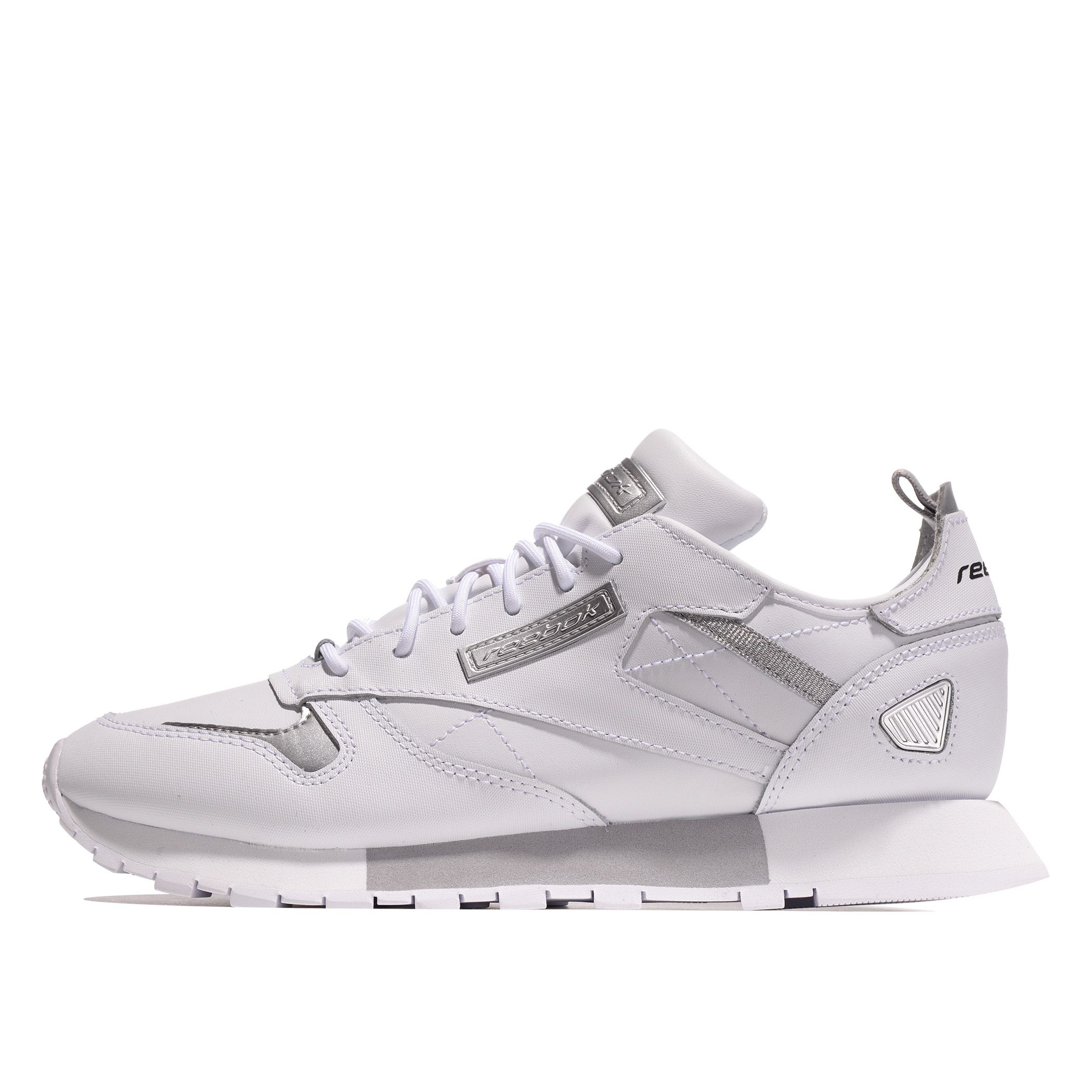 white and grey reebok classics