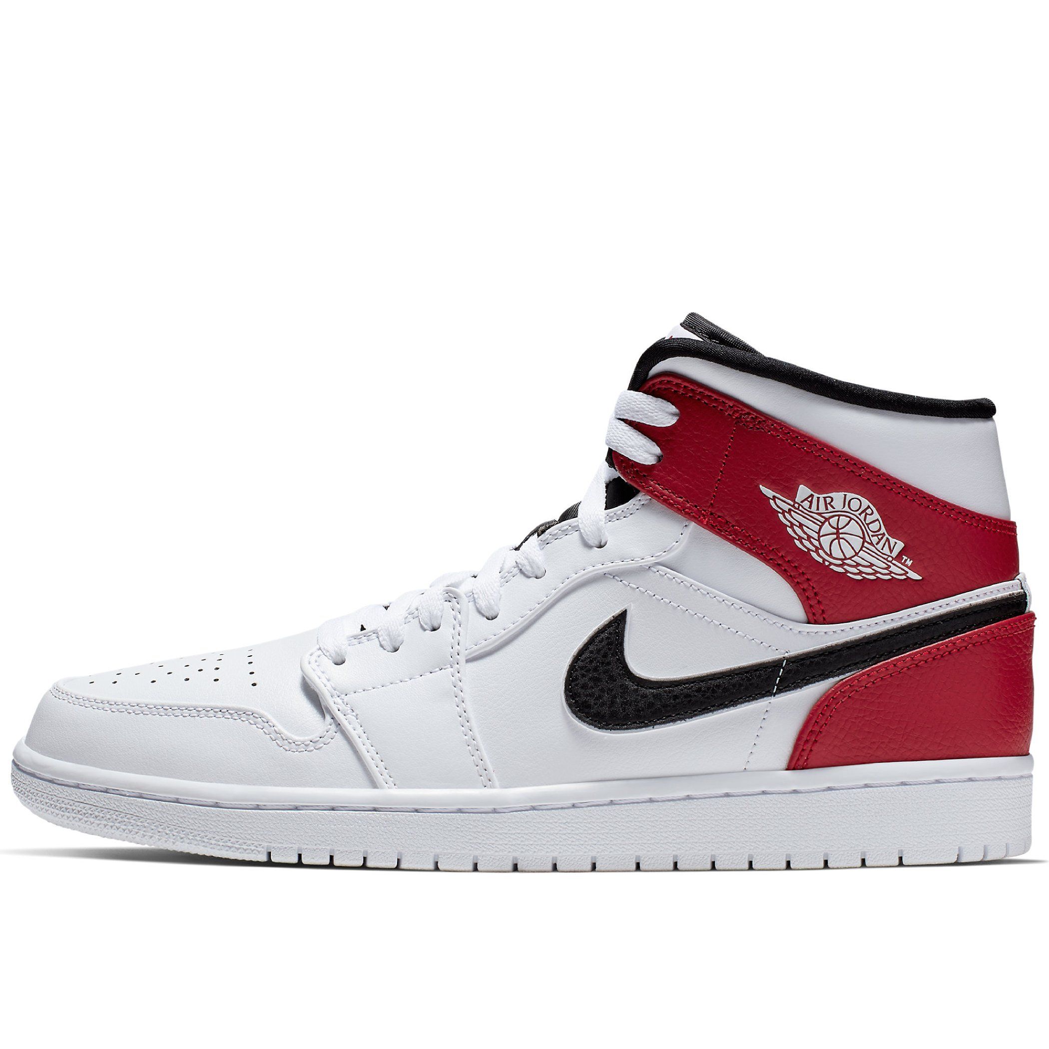 aj 1 mid black gym red