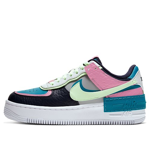 Женские кроссовки Nike Air Force 1 Shadow SE - фото 1 Женские кроссовки Nike Air Force 1 Shadow SE Lt Smoke Grey/Barely Volt-Oracle Aqua - фото 1