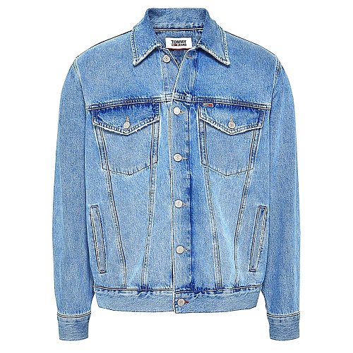 Куртка Tommy Jeans Oversize Trucker Jacket - фото 1 Куртка Tommy Jeans Oversize Trucker Jacket Tommy Flag Lt Bl Rig - фото 1