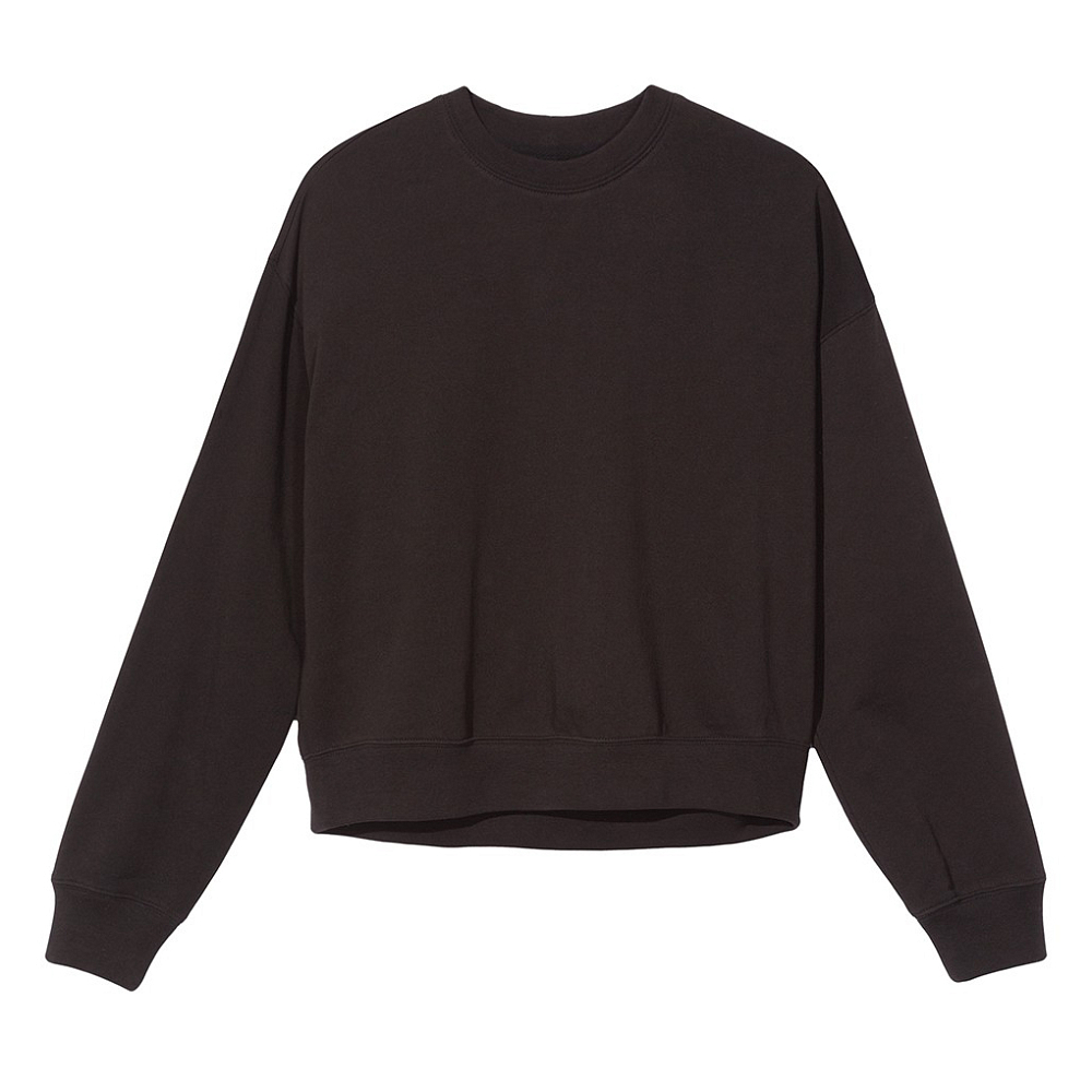 

Ezra Cropped Baggy Crewneck, Черный, Ezra Cropped Baggy Crewneck