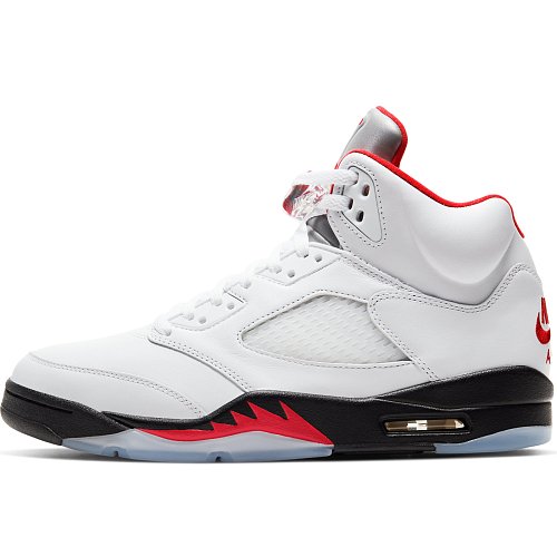 Мужские кроссовки Jordan Air Jordan 5 Retro - фото 1 Мужские кроссовки Jordan Air Jordan 5 Retro True White/Fire Red-Black - фото 1