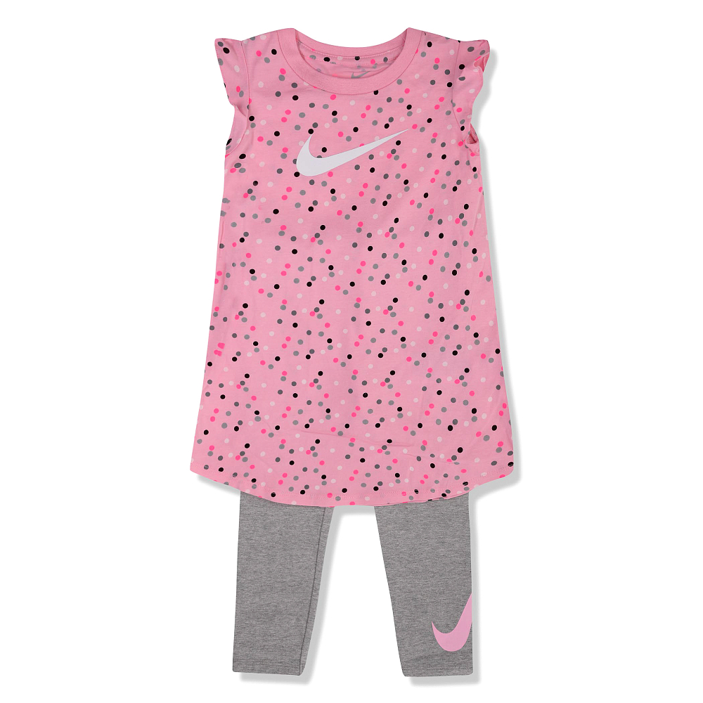 

Swoosh Dot Tunic Legging Set, Розовый, Swoosh Dot Tunic Legging Set