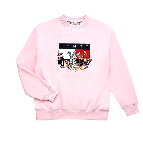 Женский свитшот Tommy Jeans Looney Tunes Crew W2 - фото 1 Женский свитшот Tommy Jeans Looney Tunes Crew W2 Romantic Pink - фото 1