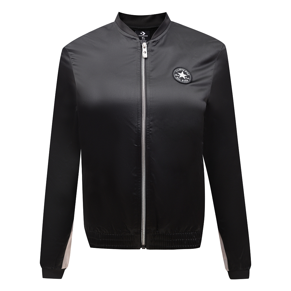 

Colorblocked Satin Jacket, Черный, Colorblocked Satin Jacket